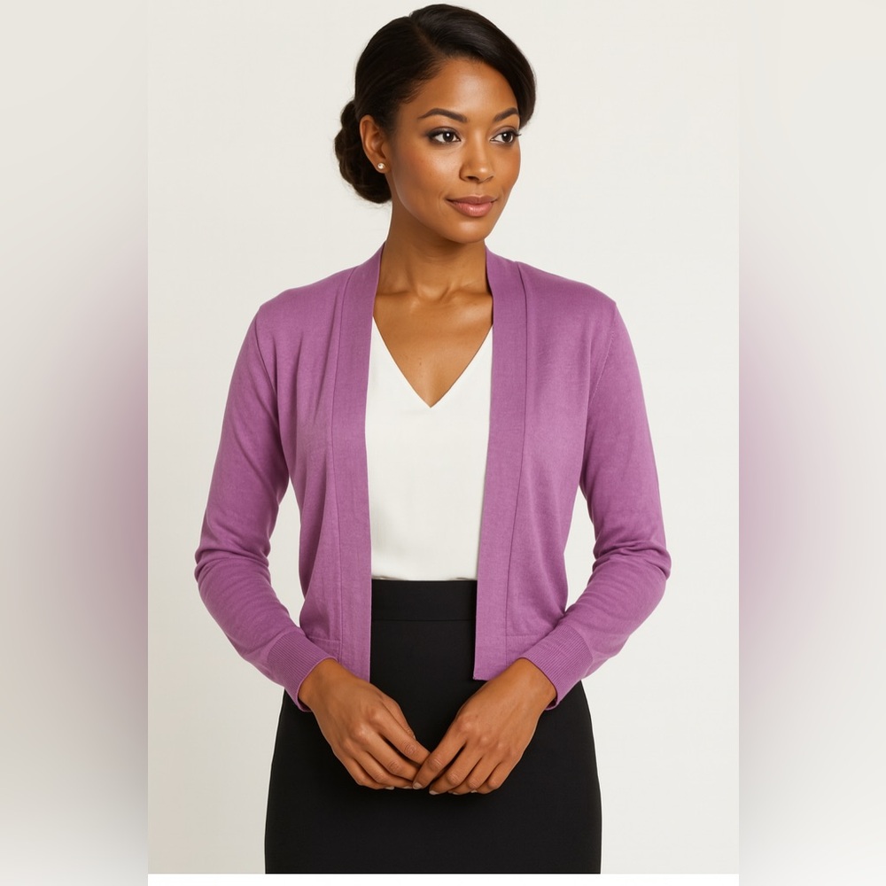 TALBOTS Lavender Women's Cardigan large